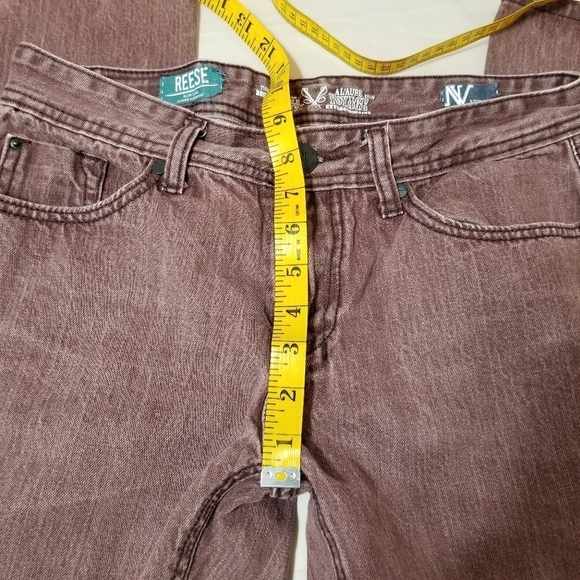 Men's Slim Fit Pink Burgandy Reese Jeans - Size 30 - Picture 5 of 12